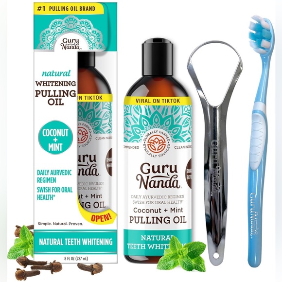Brand new in box GuruNanda Coconut Oil Pulling with 7 Essential Oils - Picture 1 of 5